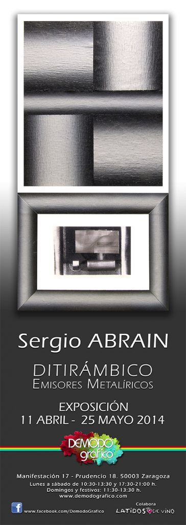 Cartel de la exposición de Sergio Abrain en Demodo Gráfico
